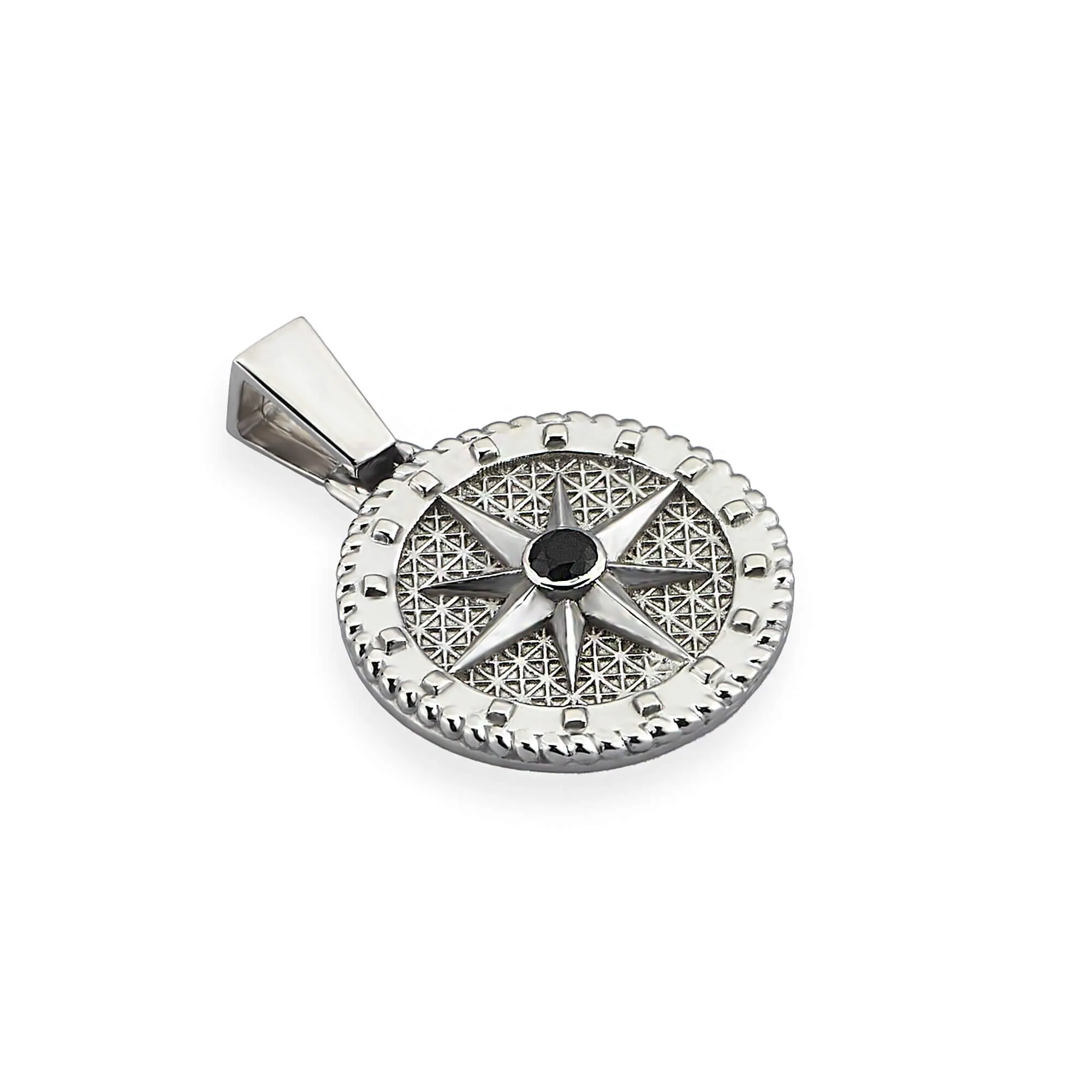 Compass Necklace - Solid Silver  (Pendant Only)
