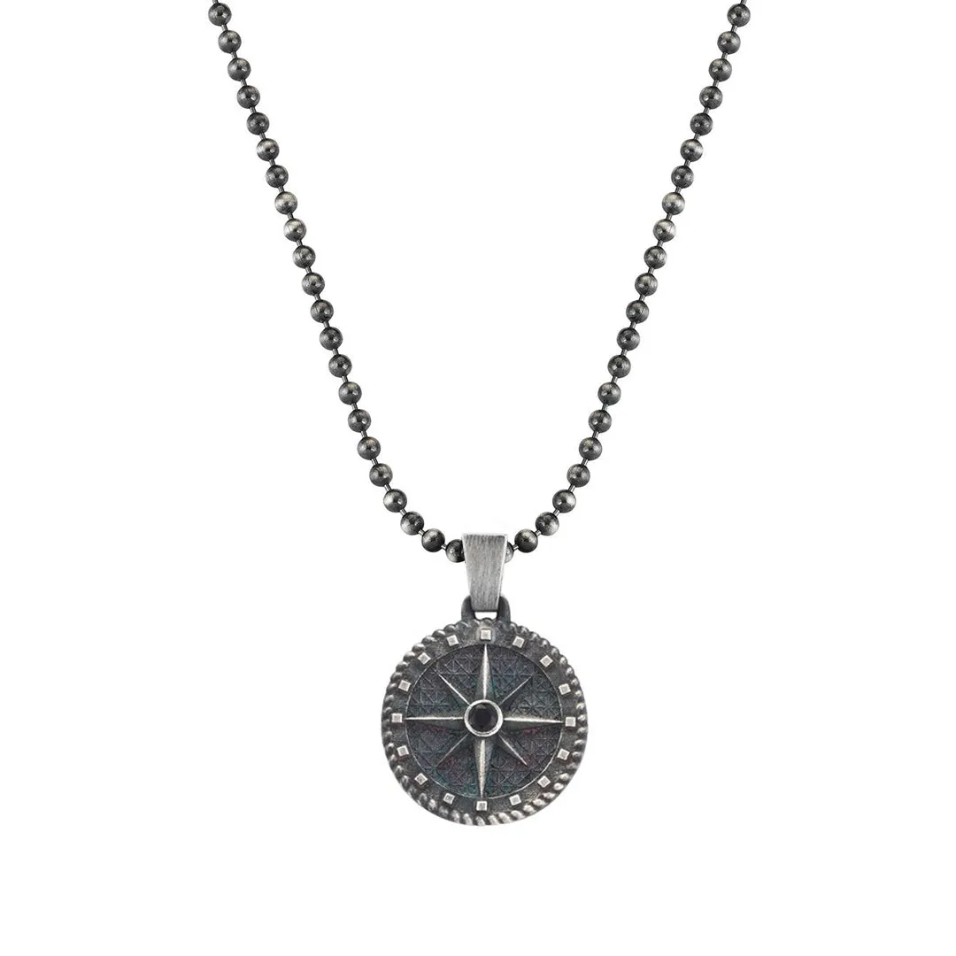 Compass Necklace - Solid Silver  (Pendant Only)