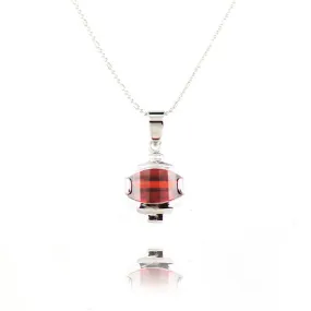 Contemporary Ruby Czech Crystal Rhinestone Pendant Necklace
