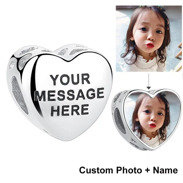 Custom Heart Bracelet | Personalized Custom Photo Bracelet | Picture Bracelet For Women | Photo Bracelet Necklace | Personalize Jewelry Gift