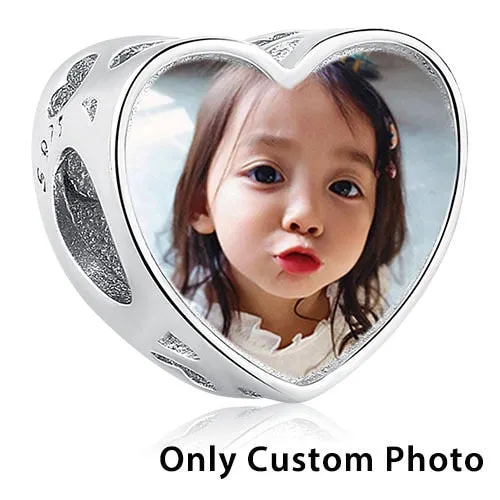 Custom Heart Bracelet | Personalized Custom Photo Bracelet | Picture Bracelet For Women | Photo Bracelet Necklace | Personalize Jewelry Gift