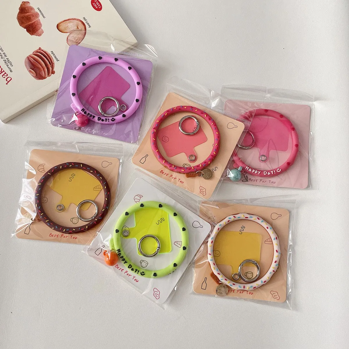 Cute Donut Universal Silicone Phone Wrist Lanyard