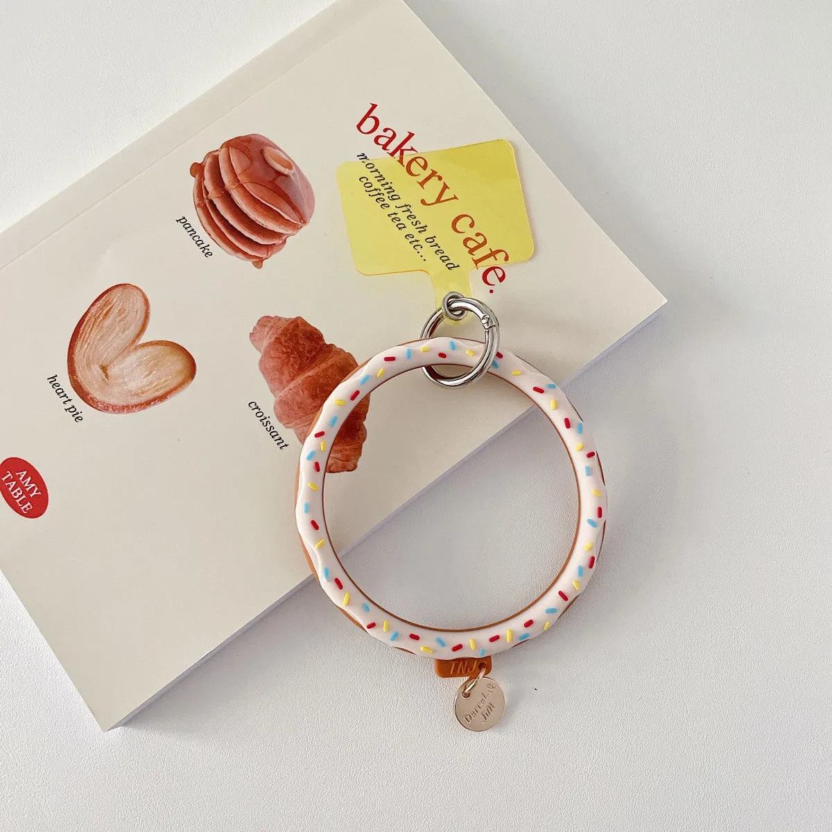 Cute Donut Universal Silicone Phone Wrist Lanyard