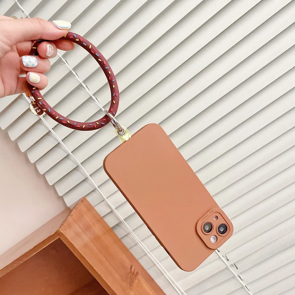 Cute Donut Universal Silicone Phone Wrist Lanyard