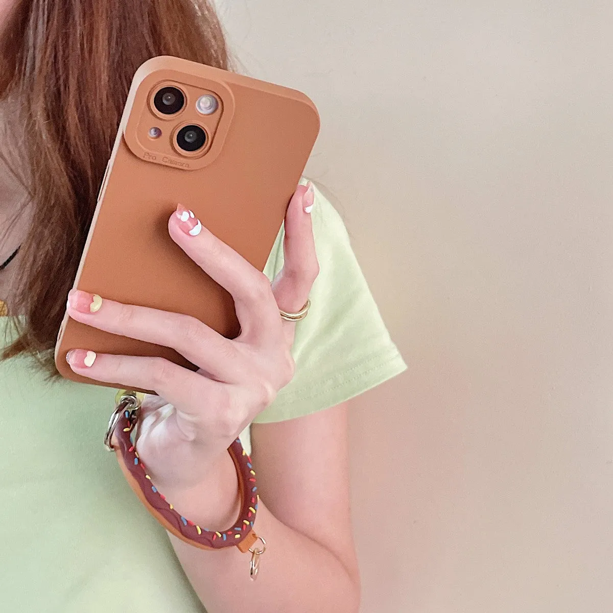 Cute Donut Universal Silicone Phone Wrist Lanyard