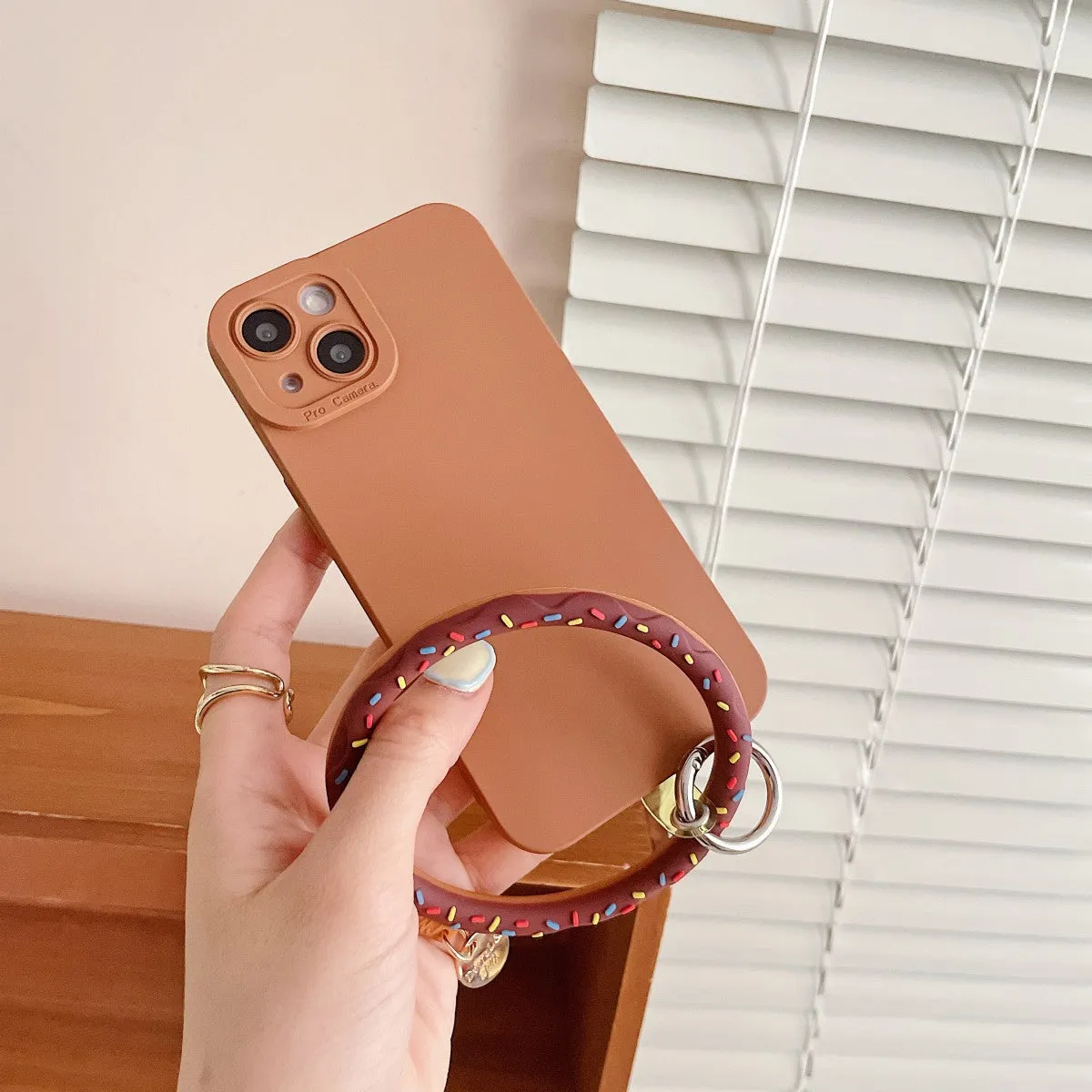 Cute Donut Universal Silicone Phone Wrist Lanyard