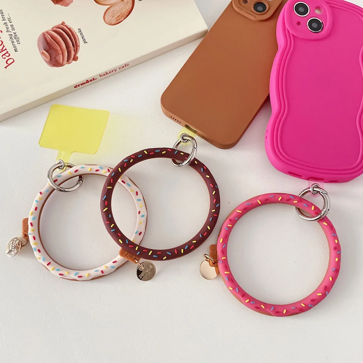 Cute Donut Universal Silicone Phone Wrist Lanyard