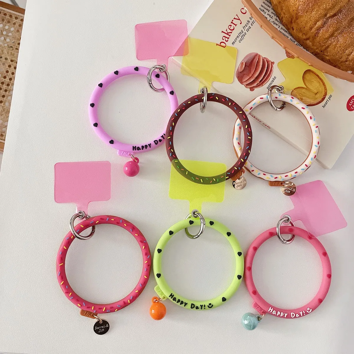 Cute Donut Universal Silicone Phone Wrist Lanyard