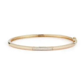 Dana Rebecca Designs Cynthia Rose Pave Dome Bangle Bracelet - Yellow Gold
