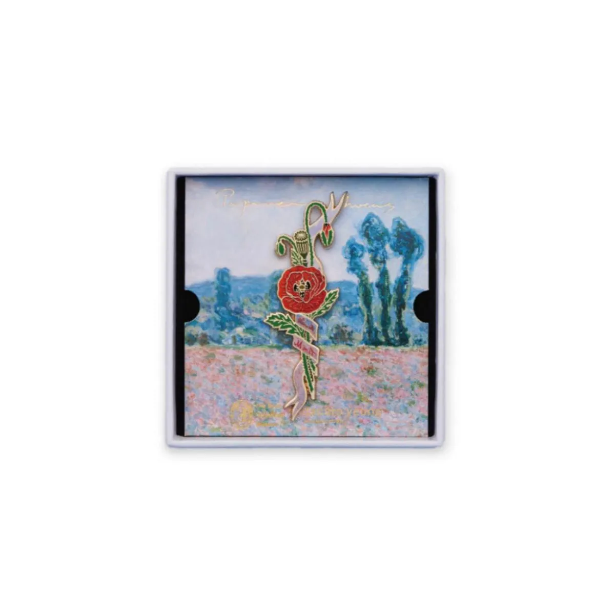 Daparo Co-Branded Monet Poppy Flower Element Brooch Creative Gift