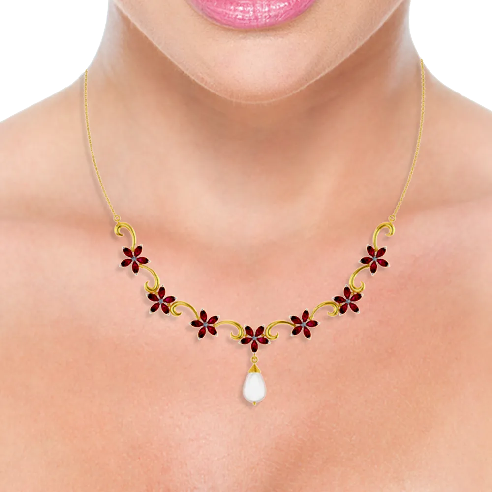 Diamond Embossed Gold Necklace