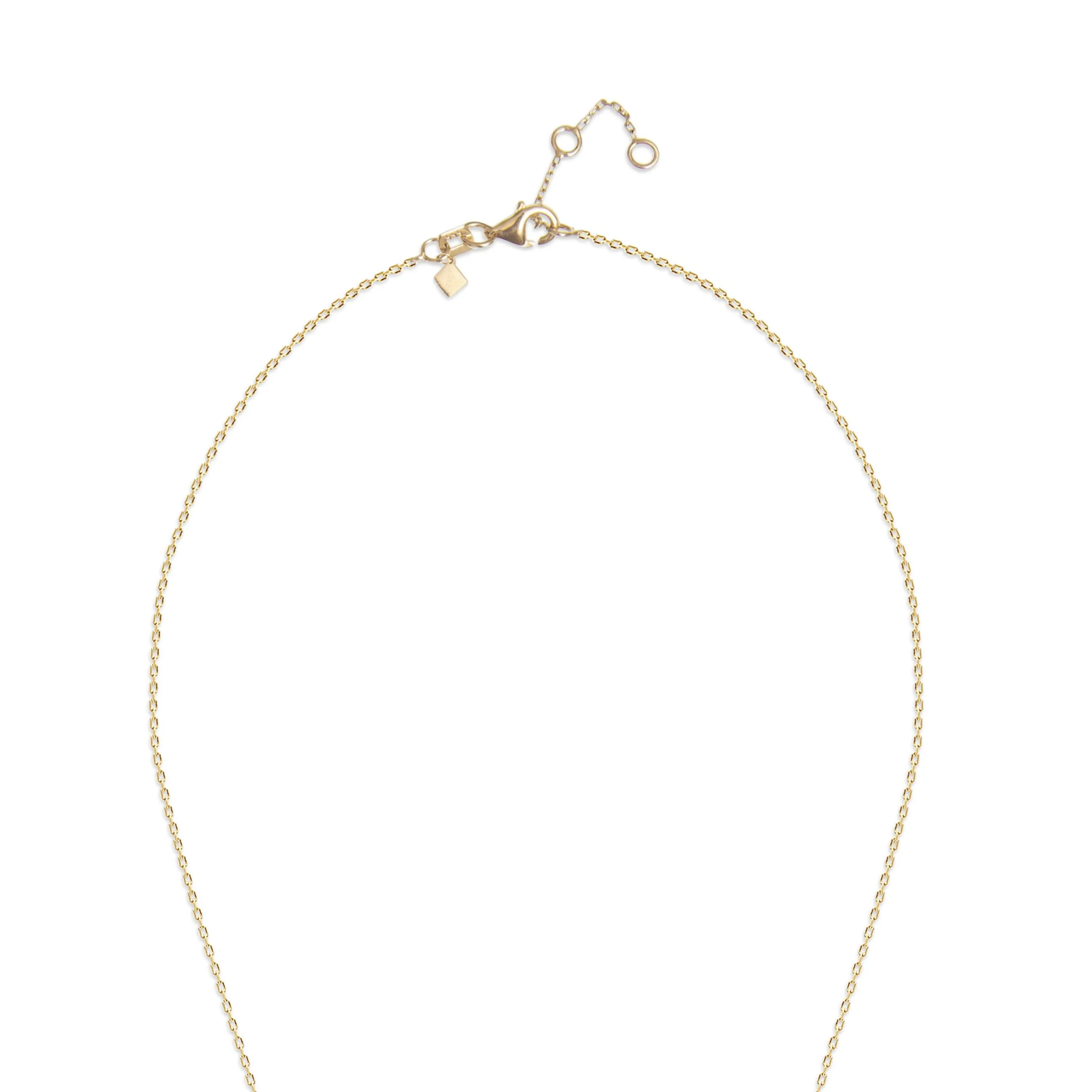 Diamond Heart Necklace - 14 karat gold diamond necklace, diamonds 0.05ct
