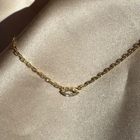 Diamond Lips Vermeil Necklace