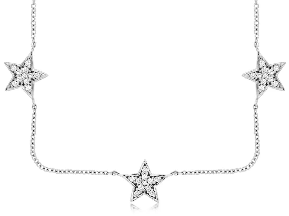 Diamond Star Dangle Detail Necklace