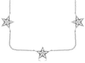 Diamond Star Dangle Detail Necklace
