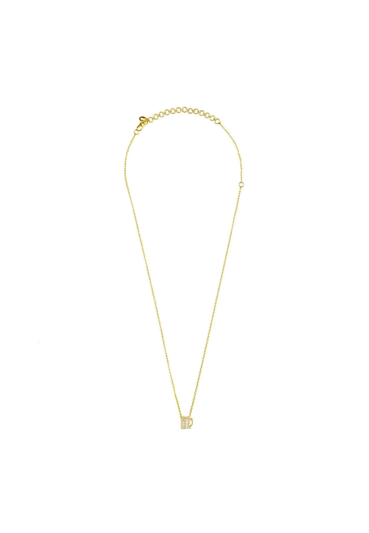 Diamond Zodiac Necklace Gold Virgo