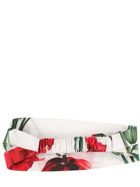 Dolce&amp;Gabbana   Flowers print cotton headband 