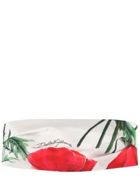 Dolce&amp;Gabbana   Flowers print cotton headband 