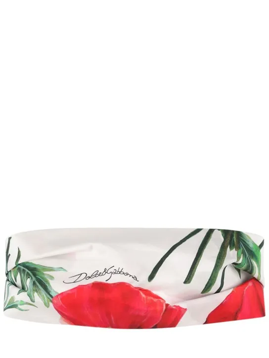 Dolce&amp;Gabbana   Flowers print cotton headband 