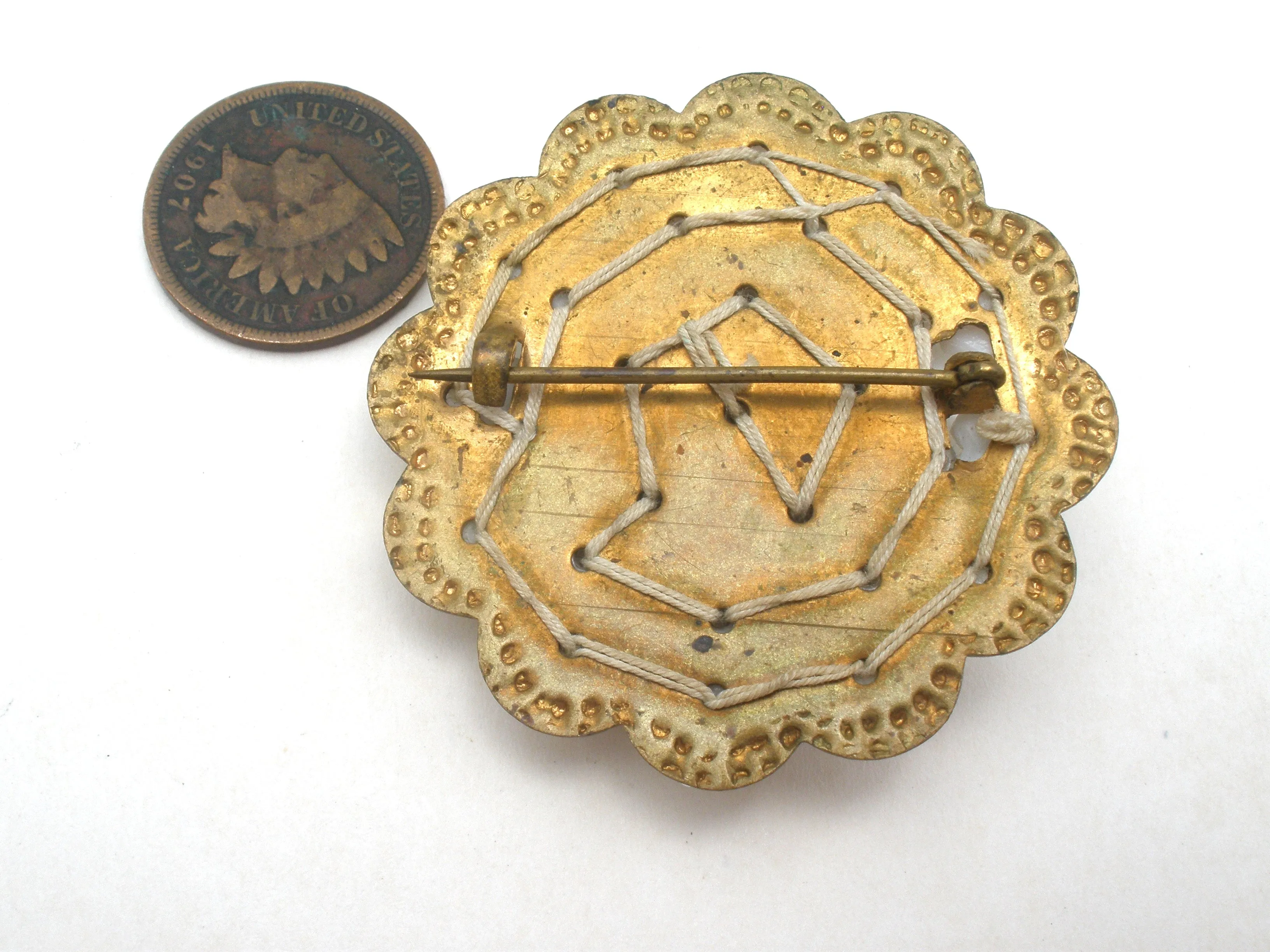 Early Miriam Haskell White Flower Brooch Vintage