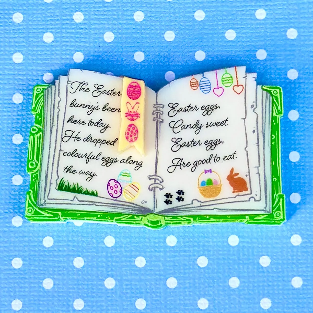 Easter egg instruction book - brooch - Set of 4