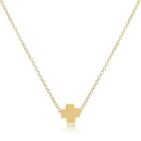 Egirl 14" Gold Signature Cross Necklace