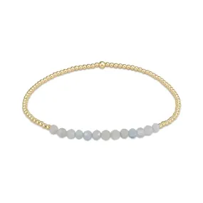 enewton Gold Bliss 2mm Bead Bracelet in Aquamarine