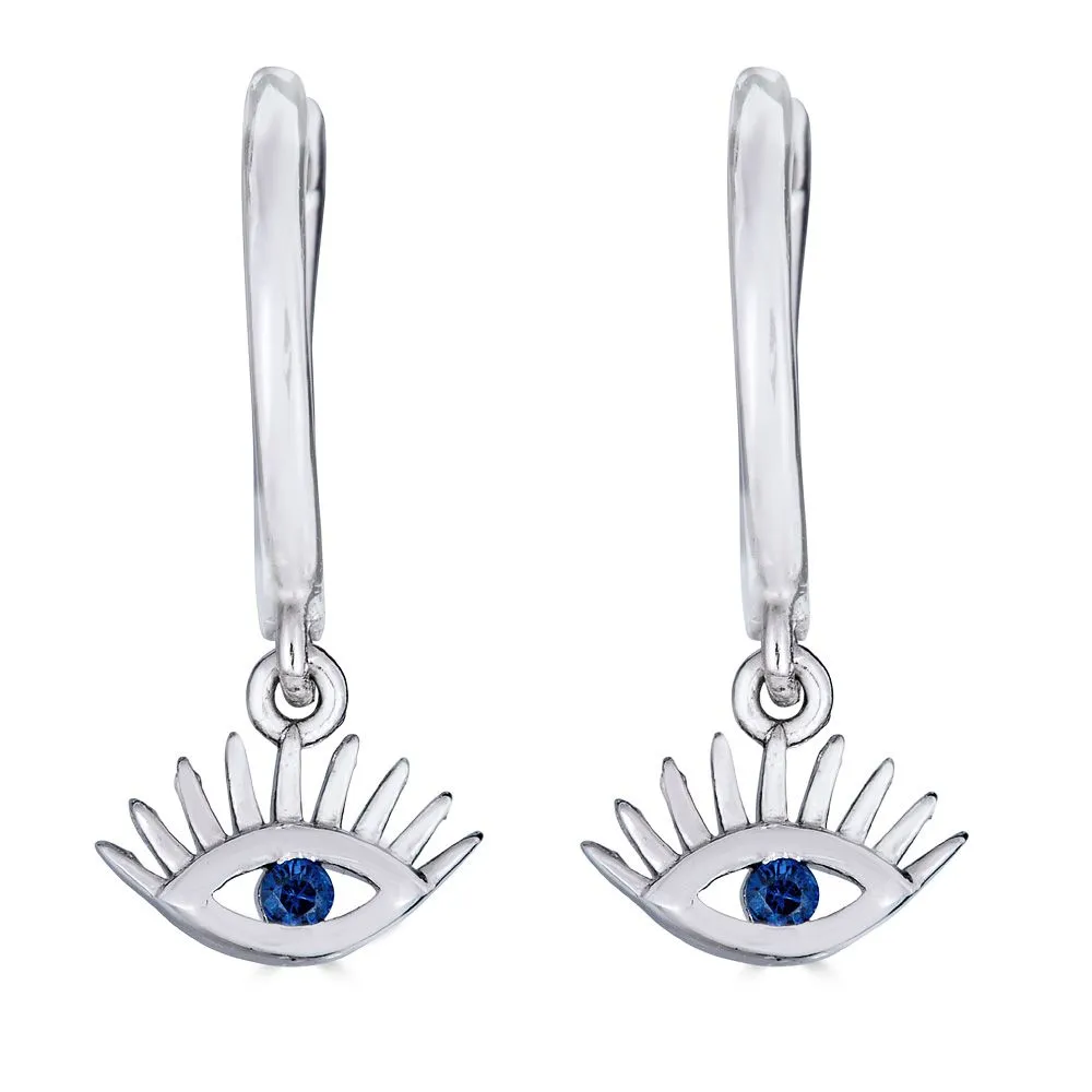 Evil Eye Huggie Earrings