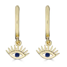 Evil Eye Huggie Earrings