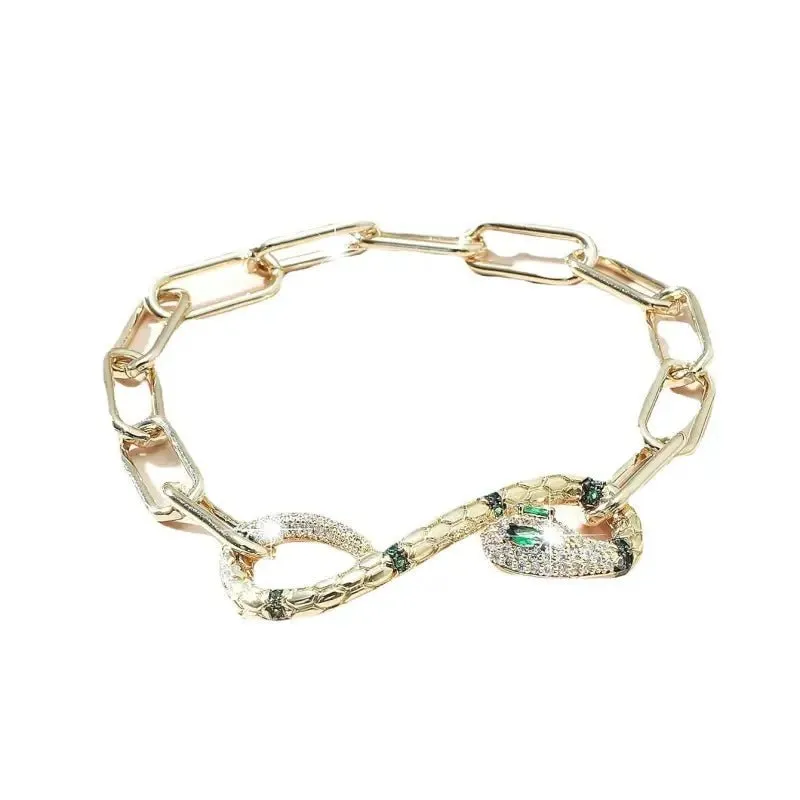 Exotic Snake Bracelet with Elegant Gold Design & Unique Style