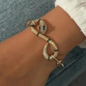 Exotic Snake Bracelet with Elegant Gold Design & Unique Style