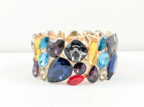 Fancy Multi Color & Shape Stones Stretch Fashion Bracelet