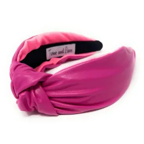 Fuchsia Vegan Knot Headband