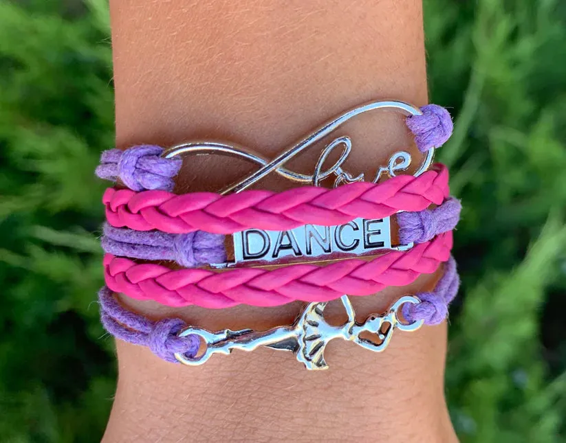 Girls Dance Infinity Bracelet - Choose Colors