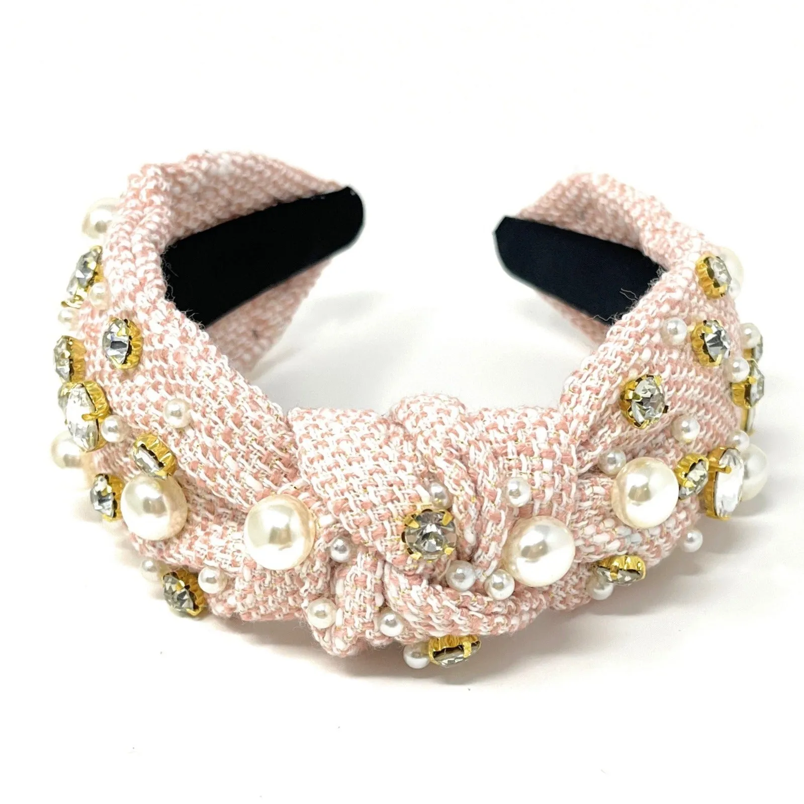Grace Tweed Jeweled Knot Headband