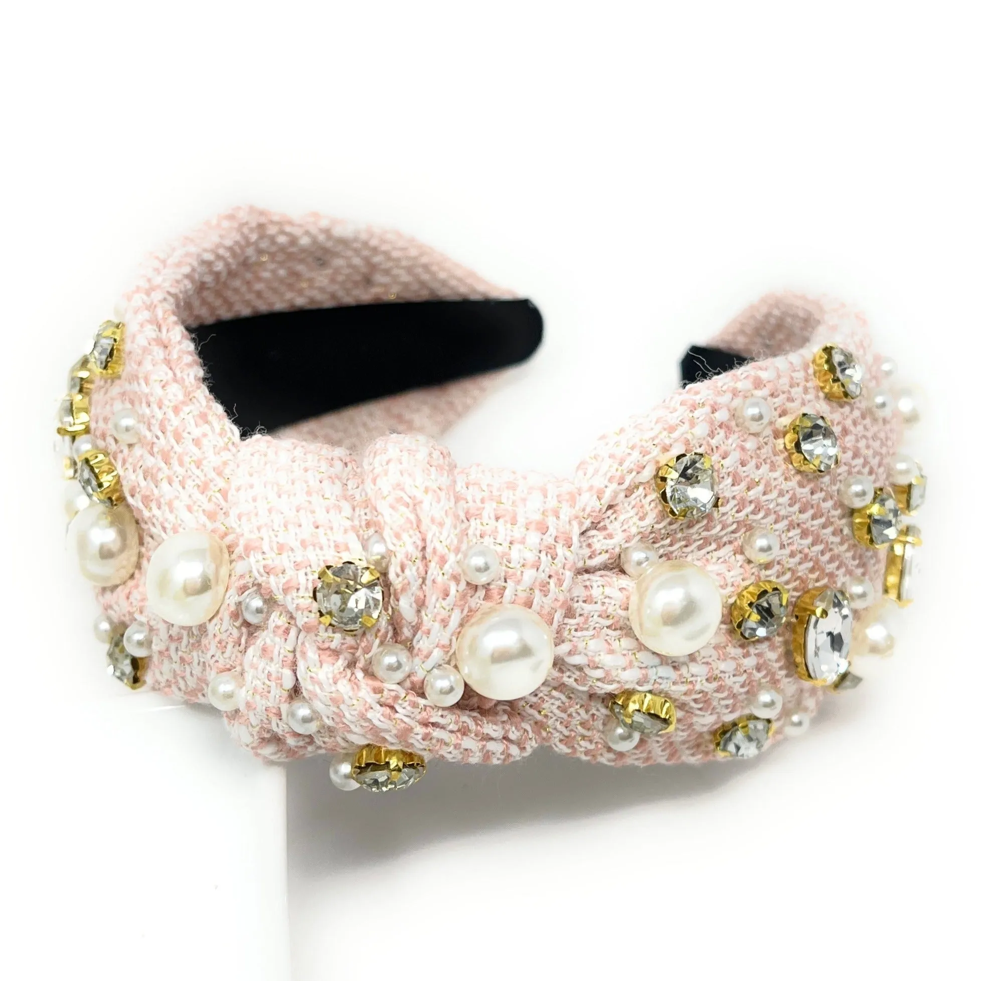 Grace Tweed Jeweled Knot Headband