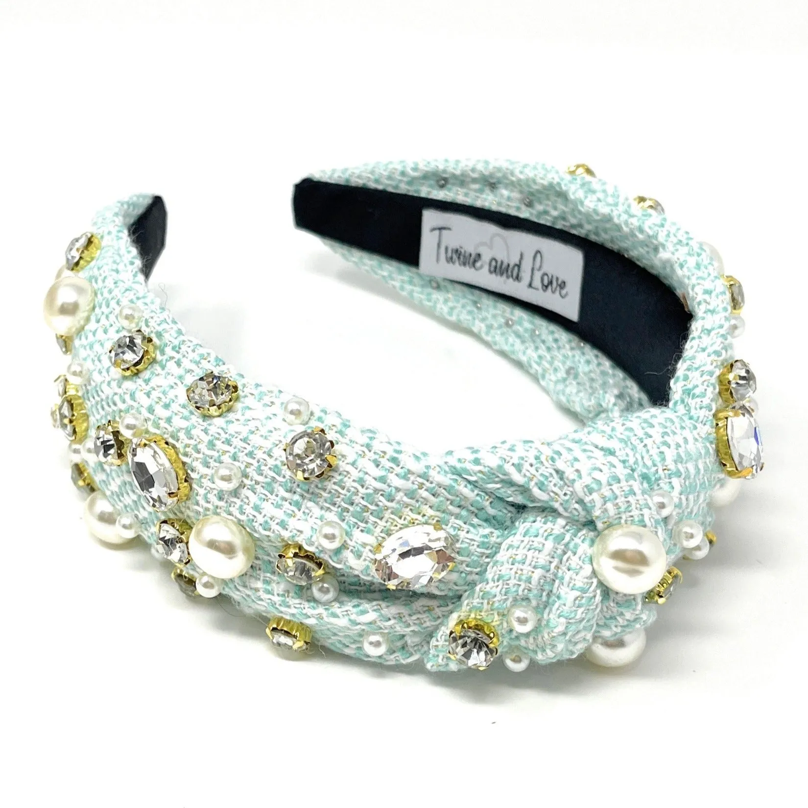 Grace Tweed Jeweled Knot Headband