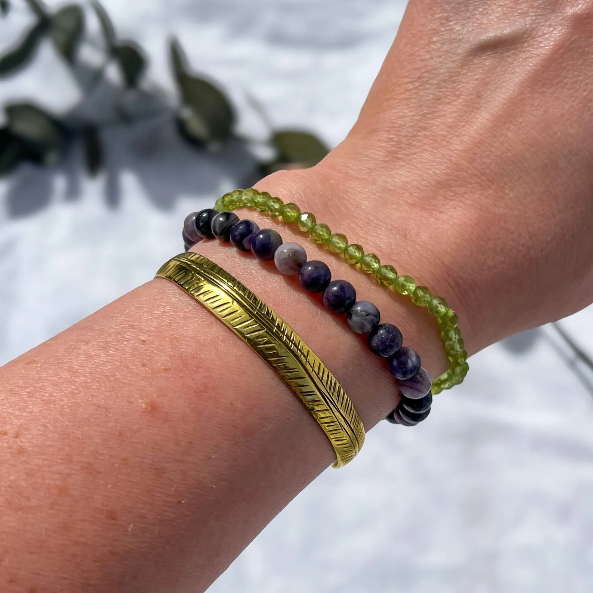 Handcrafted Nepalese Brass Leaf Bracelet