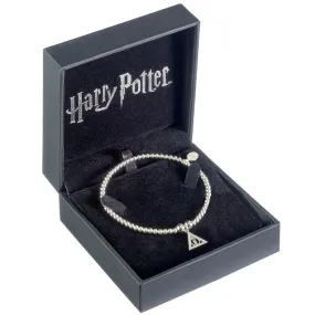 Harry Potter Sterling Silver Crystal Bracelet - Deathly Hallows Charm