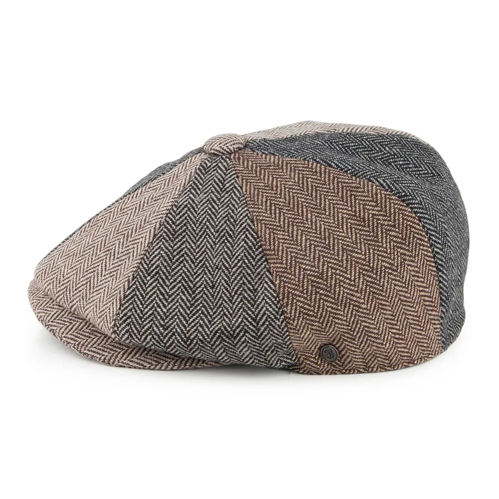 Herringbone Patch Newsboy Cap Multi-Coloured Wholesale Pack