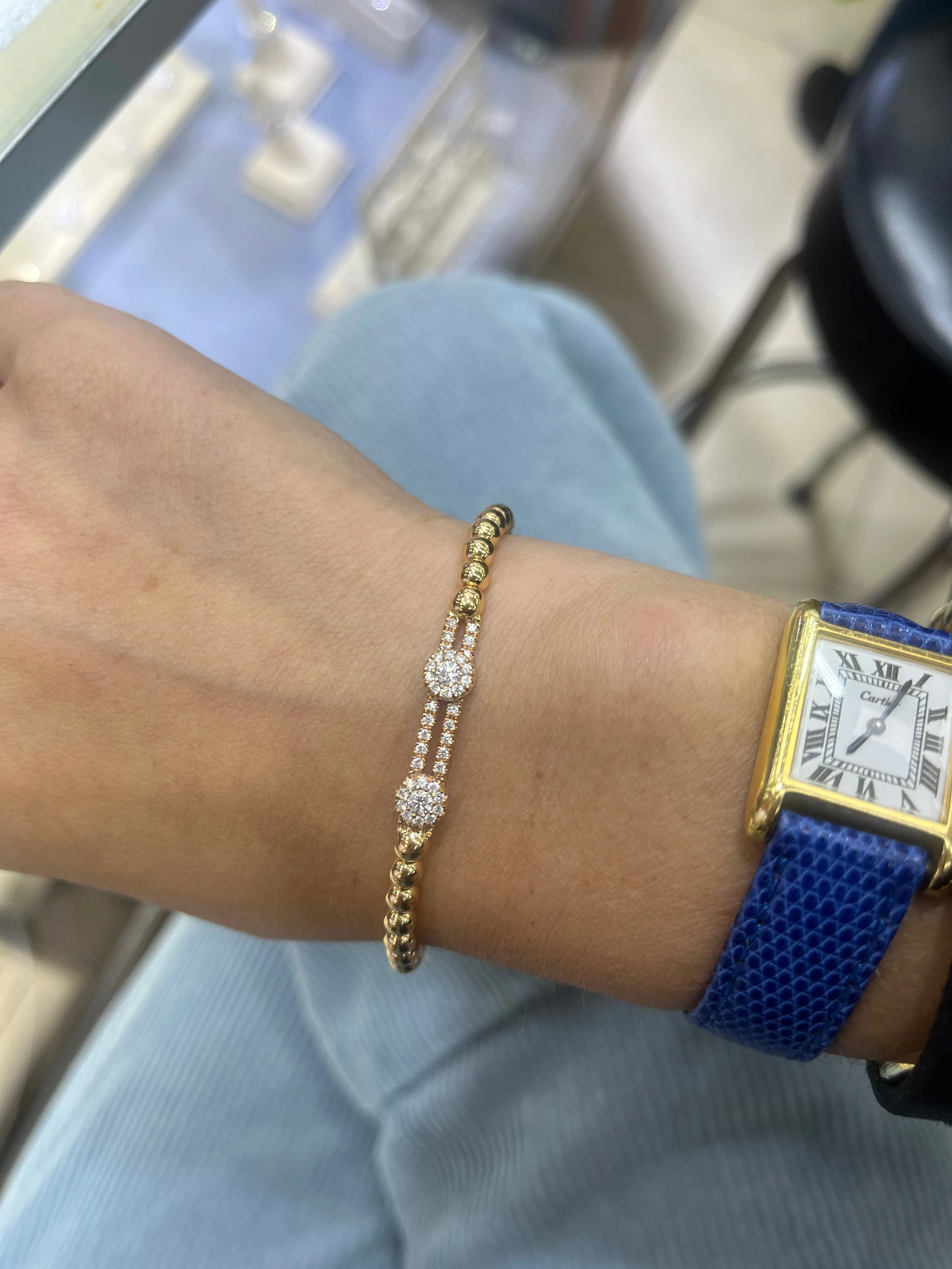 Hulchi Belluni 'Tresore' Duo Slider Diamond Stretch Bracelet (20352abH4)