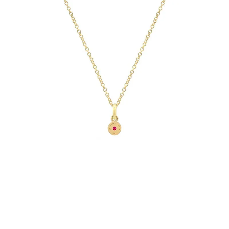 Illusion Set Ruby Pendant Necklace