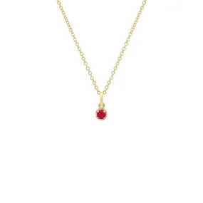 Illusion Set Ruby Pendant Necklace
