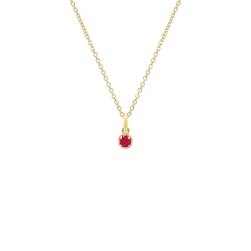 Illusion Set Ruby Pendant Necklace
