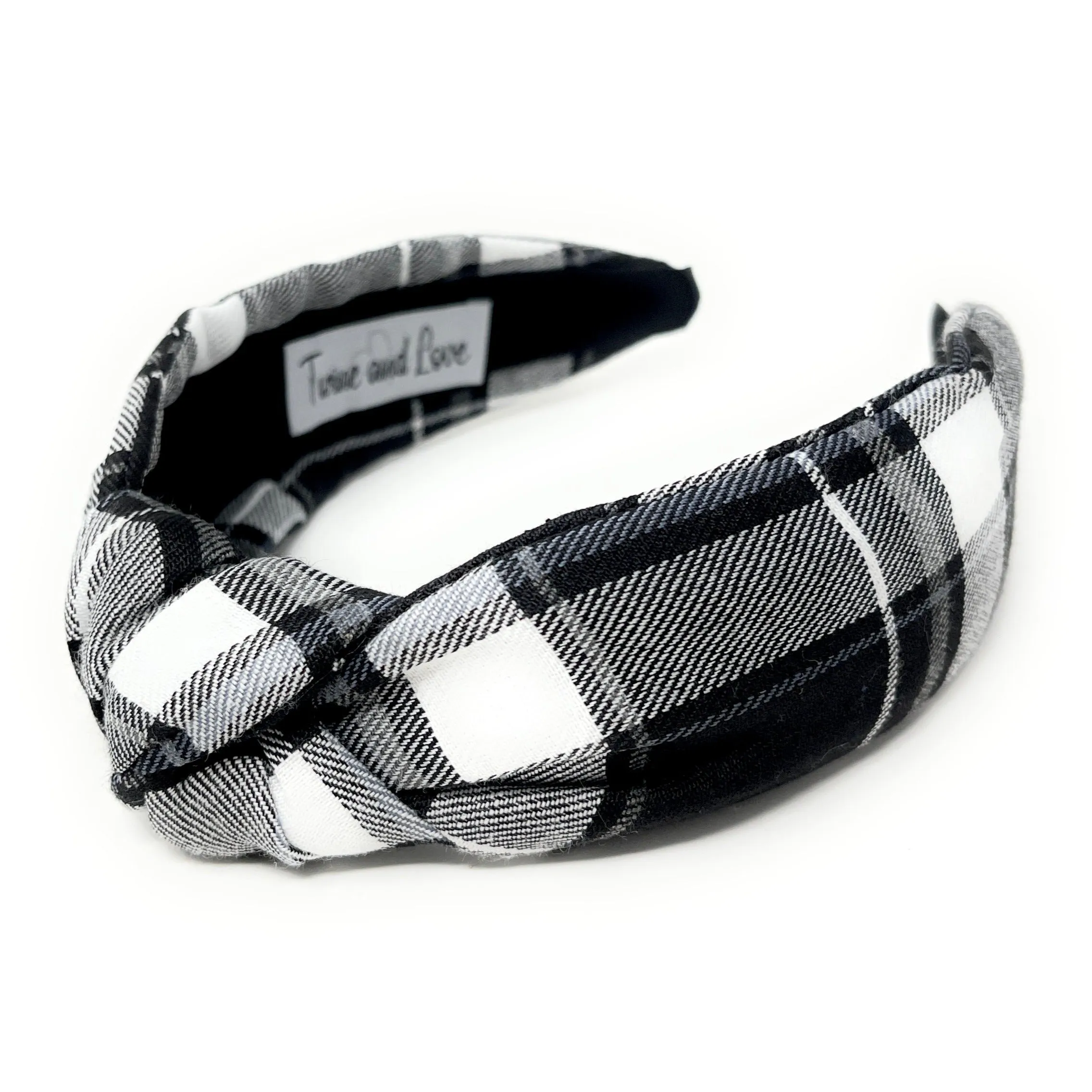 Ivy Plaid Top Knot Headband