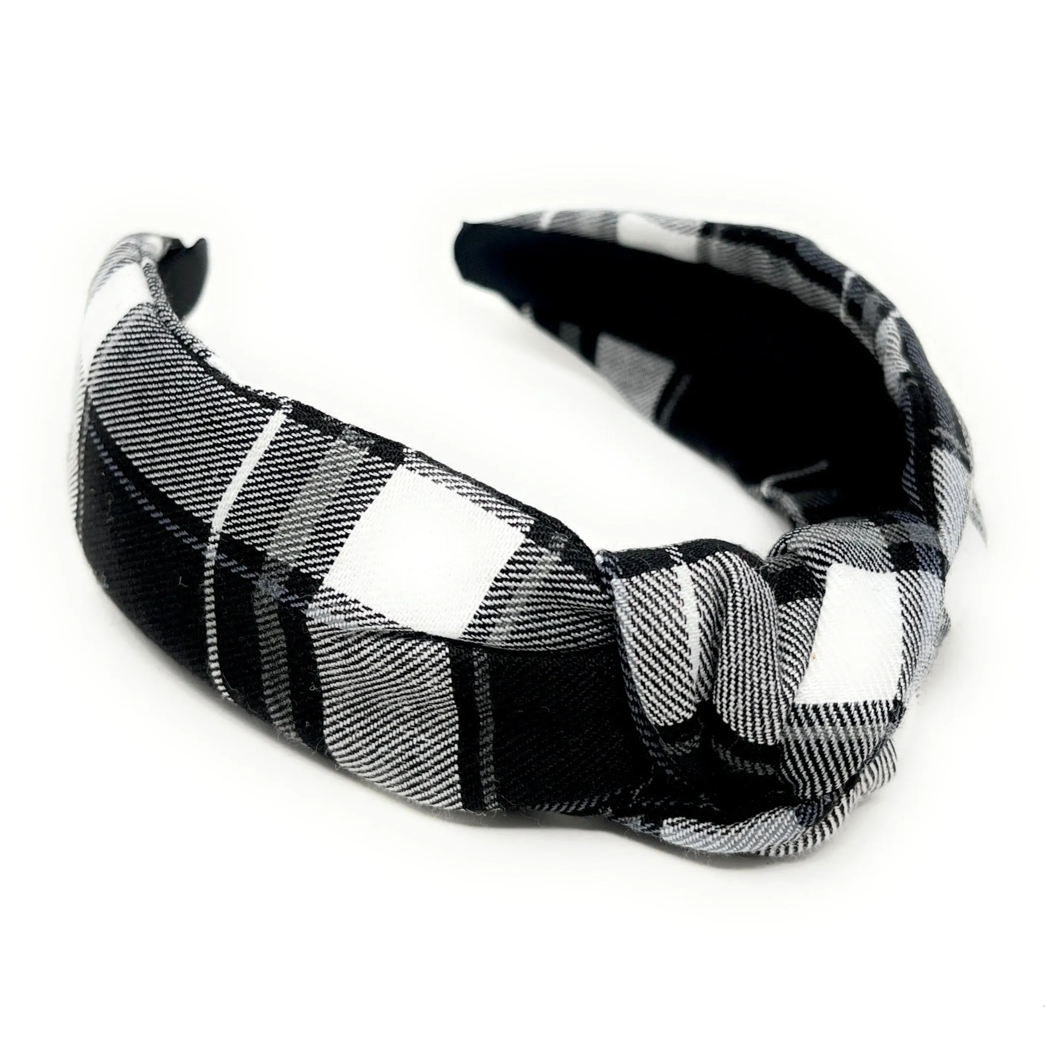 Ivy Plaid Top Knot Headband