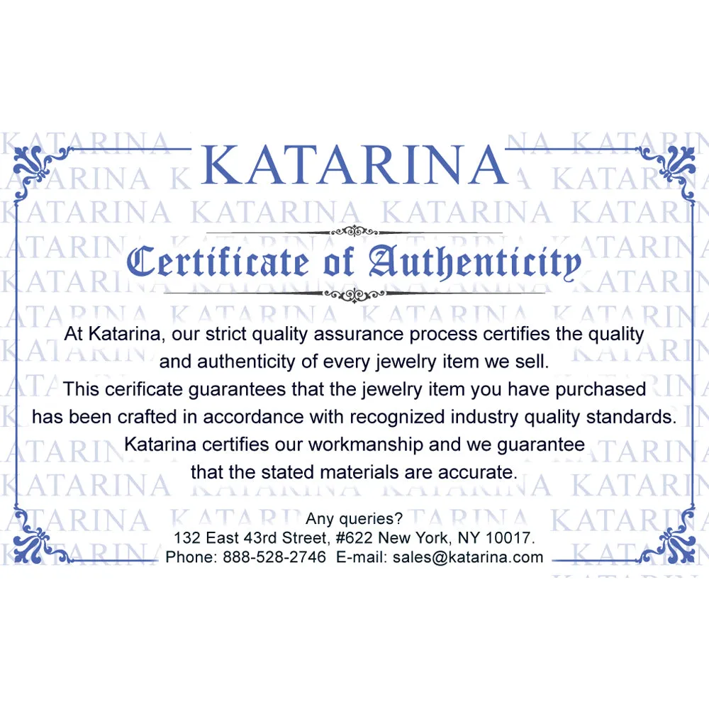 KATARINA Diamond with Ruby Pendant Necklace (1/6 cttw)