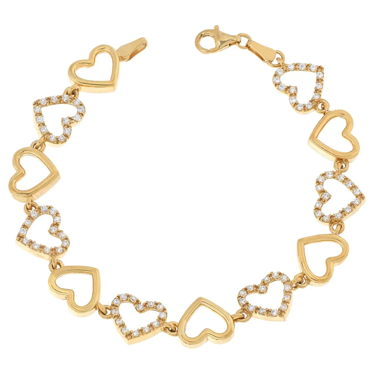 Katharine McPhee Heart Link Bracelet - Sterling Silver