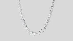 Lab Grown Graduated Diamond Tennis Necklace