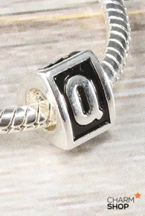 Letter Q Block Bead Charm